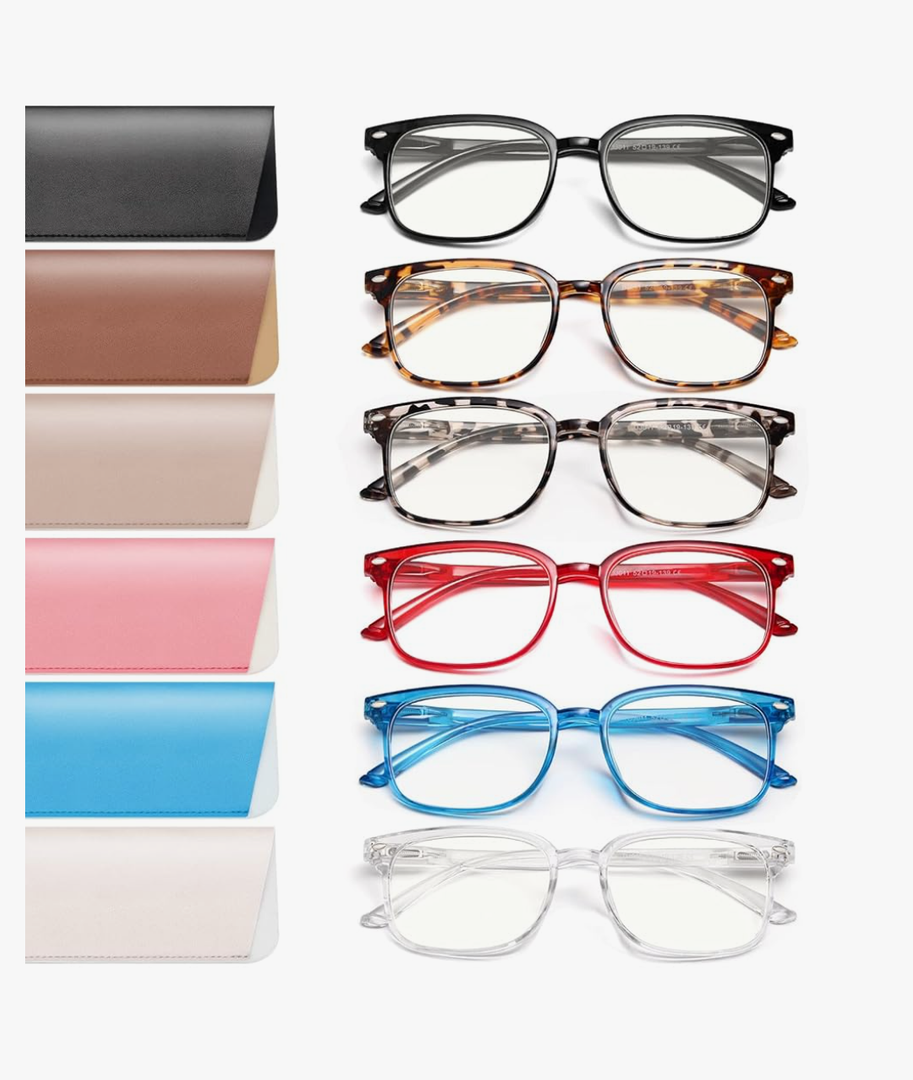 NOVIVON 6 Pack Reading Glasses for Women, Reading glasses men, Blue Light Blocking Readers, Computer eye glasses, Cheaters