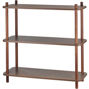 Vintage 3 Tier Wooden Bookshelf,Small Shelf Organizer,Sturdy Bookcase, Modern Small Shelf Stand, Floor Standing Shelf,Stable Display Stand for Home Office (31.5 in)