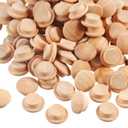 200-Piece Hardwood Mushroom Caps - 5/16 Inch Wooden Button Plugs for Locking Holes