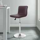 Deisy Dee Waterproof Bar Stool Chair Covers, PU Leather Barstools Chair Covers, Spandex Slipcover for Short Stool Chairs (Coffee, 2)
