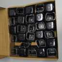 28 Pcs Chair Leg Sliders for Carpet, Square Chair Leg Floor Protectors Glides, Silicone Furniture Leg Protectors Caps, Carpet Protectors Table Feet Teflon Covers Pads (Fit:1-1/8" ~ 1-1/2")