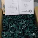 C7 C9 Christmas Lights Spring Clips, 100 Count Holiday Lights Quick Spring Clips, Shatterproof Shingle and Gutter Clips for E12, E17Socket, Rope Lights Roofline Fence Railing Mantel Christmas Trees (Green)