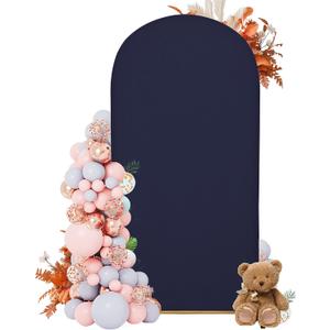 Arch Covers,Arch Backdrop Stand Fitted Cover for Wedding Birthday Party Ceremony Banquet Decoration(7.2FT,Dark Blue,Cover Only)