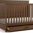 Graco Tristan 5-in-1 Convertible Crib with Drawer (Hazelnut) GREENGUARD Gold Certified, Fits Standard Crib Mattress, Premium Handle, Converts to Toddler Bed, Daybed, and Full-Size Bed, 30"L x 55"W x 40"H