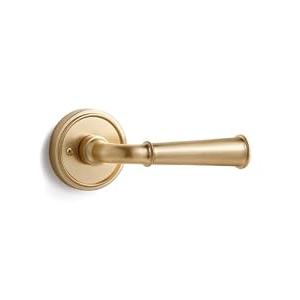 MRML Brushed Gold Passage Door Handle, Interior Hall Closet Kitchen Pantry Hallway Gold Door Lever, Aluminium Alloy Handle Lever, 1 Pack