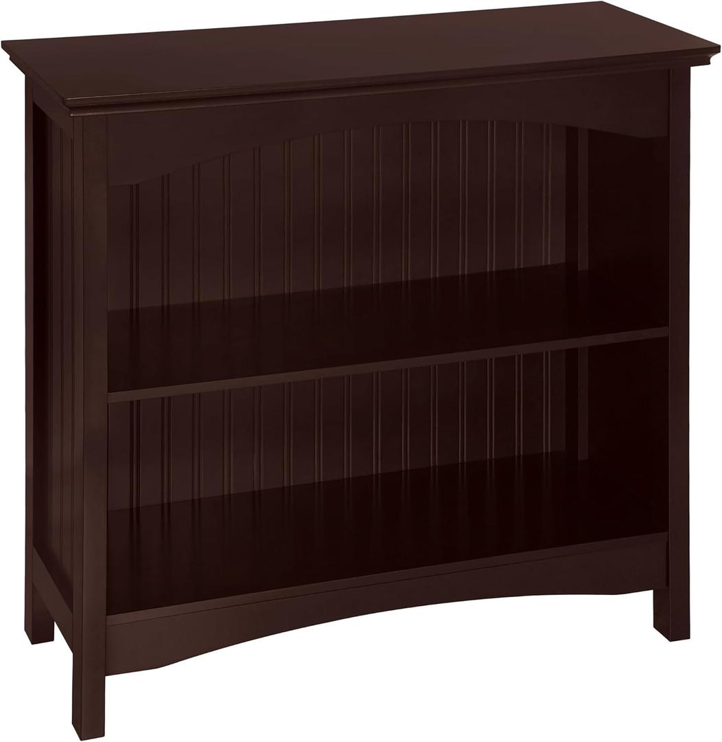 eHemco 2 Tier Bookcase with 2 Arched Supports, 29 Inches, Cherry