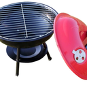W-Fire Pit Stove Grill Bonfire Stand Outdoor Fire Pit Bowl Round BBQ Stove Household Portable Charcoal BBQ Grill BBQ Heating Winter