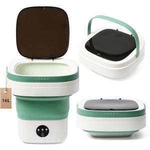 Mini Portable Foldable Washer - 16L Portable Washing Machine, Spin dryer, Small Folding Washing Machine 3 Cleaning Modes for Baby Clothes/Intimate Apparel, for Travel, Home
