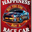 ZYPENG Vintage Metal Signs Car Room Decor for Men Garage Room Wall Poster Decoration - You Can't Buy Happiness But You Can Buy a Race Car Wall Home Bedroom Decor Tin Sign 8 x 12 Inches