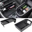 2PCS Center Console Organizer Tray and Armrest Storage Box Compatible with Toyota RAV4 2025 2024 2023 2022 2021 2020 2019 Insert Secondary Storage box Accessories