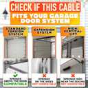 Garage Door Cables for 7 ft Door - 8 ft 6 inch Long, Heavy-Duty 304 Steel Galvanized Cables (Pack of 2) | Corrosion-Resistant, Rust-Proof Wire, Durable, Smooth Operation, Easy Installation, Reliable