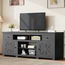 YITAHOME TV Stand for 75/80 Inch TV, Entertainment Center, TV Cabinet with Drawers and Power Outlet, Black TV Console for Living Room Furniture (70 Inch Lenght 30 Inch High)