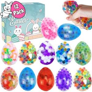 10 Pcs Easter Egg Stress Balls, Easter Basket Stuffers, Easter Egg Fillers, Squishy Squeeze Balls for Adults, Easter Egg Hunt, Party Favors Classroom Prizes