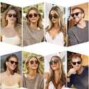 SOJOS Retro Vintage Square Polarized Sunglasses for Women Men UV Protection Lens TR90 Frame Sunglasses SJ2112