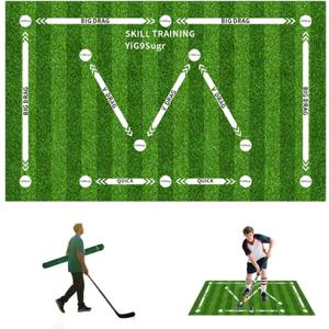 Premium Field Hockey Training mat, Improve Skills, Perfect Ball Control and Drag Ball Hockey Training Equipment for Indoor and Outdoor Practice, The Best Gift for Hockey Training Enthusiasts - 63 x 39 in