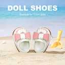 Lanynne 17cm Ornaments Clothes Set, Outfit Stylish Summer Holiday Fashion Ornaments Dress Shoes and Hat, Adorable Outfit Set Clothes Only No Doll (Pink Princess Style)