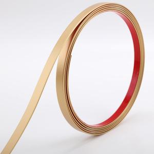 Gold Molding Trim Peel and Stick, Flexible Mirror Border Design, Wall Ceiling Floor Cabinet Tile Edge Moulding, 5m x 1cm