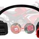 6 Pin OBD2 Adapter Cable,Fit for Guzzi Kawasaki Suzuki Yamaha Piaggio Vespa Honda Motorcycle OBD Diagnostic Cable,Euro5 6-pin Connector fits CAN Bus and K-Line,Work with Code Reader