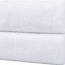 POLYTE Quick Dry Lint Free Microfiber Bath Sheet, 35 x 70 in, Pack of 2 (White)
