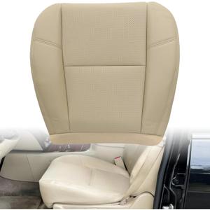 Priprilod Tan #333 313 Perforated Leather Driver or Passenger Bottom Seat Cover Fit for Chevy Tahoe Suburban Silverado Avalanche GMC Sierra Yukon 2007-2014 Fit for Cadillac Escalade 2009-2014