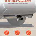 VEVOR Class 3 Trailer Hitch, 2-Inch Receiver, 6000 lbs, Q345B Steel Tube Frame, Compatible with 2020-2024 Toyota RAV4, Multi-Fit Hitch to Receive Ball Mount, Cargo Carrier, Bike Rack, Tow Hook, Black