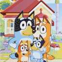 Bluey LED Wall Art for Kids,11.5 x 15.75 Inch Light-Up Canvas Dcor with Hanging Hooks, Battery Operated Night Light for Toddlers & Childrens Bedrooms or Playrooms