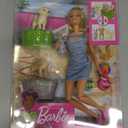 Barbie Play 'n Wash Pets Playset with 3 Color-Change Animals & 10 Toy Accessories, Blonde Fashion Doll with Blue Eyes
