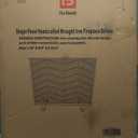 Fire Beauty Single Panel Handcrafted Wrought Iron Mesh Chevron Fireplace Screen, Fire Spark Guard for Living Room, Bedroom Decor(Golden)