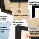 4 Pack Sports Magazine Frame Fits Measuring 8.5 x 11.25 or 8.25 x 11 Inch Magazine Display Frame with Installed Hangers and Double White Core Matting Wall Hanging