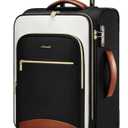 LOVEVOOK Carry On Luggage 22x14x9 Airline Approved,20 Inch Carry-on Suitcase for Women,Softside Suitcases with Wheels,Rolling Checked Luggage with TSA Lock,Lightweight Travel