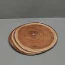 durony 60 Pack 13.8 Inches Wooden Slice Paper Placemats Disposable Rustic Wood Grain Round Table Mats for Vintage Country Wedding Birthday Party Table Setting Decorations
