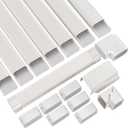Forestchill 4in 25ft Decorative PVC Line Set Cover Kit for Ductless Mini Split Air Conditioner, Central AC and Heat Pump Systems, Condenser Unit