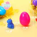 JOYIN 24 Pcs Easter Prefilled Eggs with Mochi Squishy Toys, Dinosaur Stress Reliever Squishy Toy for Easter Theme Egg Hunt, Kids Party Favor, Basket Stuffers Filler, Classroom Prize Supplies