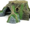 JIHAQUA Resin Large Turtle Tank Accessories Reptile Hideouts Cave Habitat Decor for Gecko Leopard Lizards Toad