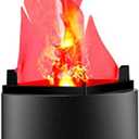 ele ELEOPTION Electronic LED Fake Fire Flame Simulated Effect Light No Heat Base Support Halloween Artificial Flames 3D Campfire Centerpiece for Christmas, Festival Night Clubs (3D Triangle Flame)