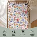 Watercolor Girl Beach Days Baby Crib Sheets for Boy Girl 52x28Inch Summer Seaside Soft Stretchy Fitted Crib Mattress Cover Beach Vacation Holiday Baby Sheet for Standard Crib & Toddler Mattress Pad (One size)