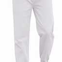 COOFANDY Men's Casual Joggers Pants Cotton Elastic Waist Drawstring Chino Pants Hiking Outdoor Track Sweatpants (Medium, White)