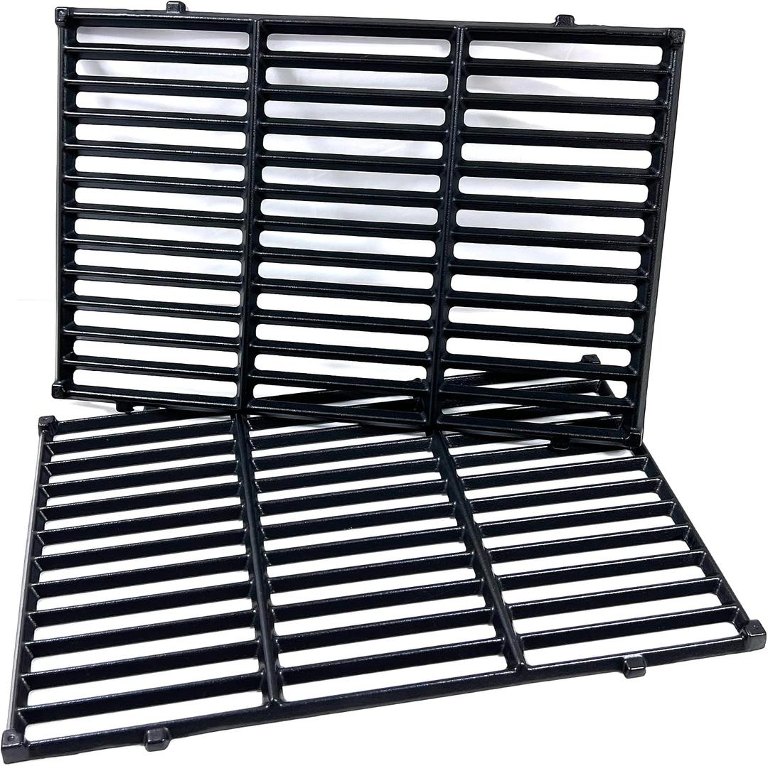 DC130 17.5" 7638 2pk Cast Iron Cooking Grill Grates Replacement for Weber Spirit 300, 310, 320 Series, Spirit 700, Genesis Silver B/C, Genesis Gold B/C, Genesis Platinum B/C Gas Grills