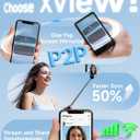 SYNCO XView Selfie Monitor Screen for iPhone & Android, Wireless 4K/1080p Magnetic Back Camera Vlog Monitor with 164FT Range, Built-in Speaker for YouTube TikTok Live Streaming (Black)