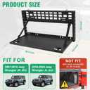 HOCHO Fit for Jeep Tailgate Table with Molle Panel, Heavy Duty Collision-Free Noise Foldable Tailgate Table Fits for 2007-2024 Jeep Wrangler JL JK Accessories