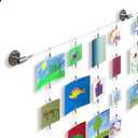 Hanging Wall Display Steel Wire Rod Set For Kids Arts Projects Crafts Organizer with Clips