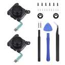 Ikpek 2-Pack Joysticks Replacement for PS Vita 2000 2001, Analog 3D Thumb Stick with Thumbstick Grips & Screws for PSV 2000