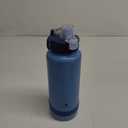 Manna Push Stainless Steel Bottle with Push-open Locking Lid and Sipping Spout - 40 Oz - Denim Powder Coat