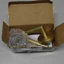 Mega Handles Ronn Dummy Lever Door Handle Set for Closet or French Doors, Single Side, Non-Turning Reversible Door Levers, Fits All Standard Door Sizes, Screws Included - Satin Brass (2 Pack)