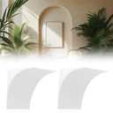 Nuanchu 2 Pcs Rounded Doorway Arch Kit 3D DIY Interior Doorway Precurved Drywall Full Half Circle Top EPS Round Arch Kit 9"x 9"x 5" Easy to Add Rounded Corners to Any Opening for Interior Decoration