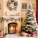 36 Pcs Christmas Bows for Tree, Brown Velvet Ribbon Bow for Christmas Tree, Pre-Tied Vintage Xmas Bows for Xmas Trees Wreaths Gifts Wedding Indoor Outdoor Decor, 5 x 7 Inch