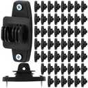 Pushglossy 50 Pcs Electric Wire Fence Insulators Electric Fence Wood Post Claw Insulators Accessories Nail Wood Post Nail on Insulator for Hi-tensile, Heavy Duty Fencing Wire Polywire (Black)