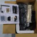 EXCEBET Big and Tall Executive Office Chair with Footrest, 400LBS Capacity Ergonomic High-Back Desk Office Chair with Lumbar Support, Padded Armrests & Thick Cushion, Black PU Leather Chairs