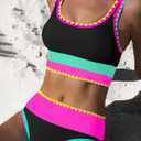 popvil High Waisted Bikini Sets for Women Tummy Control Swimsuits 3 Piece Bathing Suits Neon Swimwear with Skirt 2026 Large