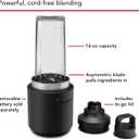 KitchenAid Go Cordless Personal Blender - battery included, KSBR256, Black Matte